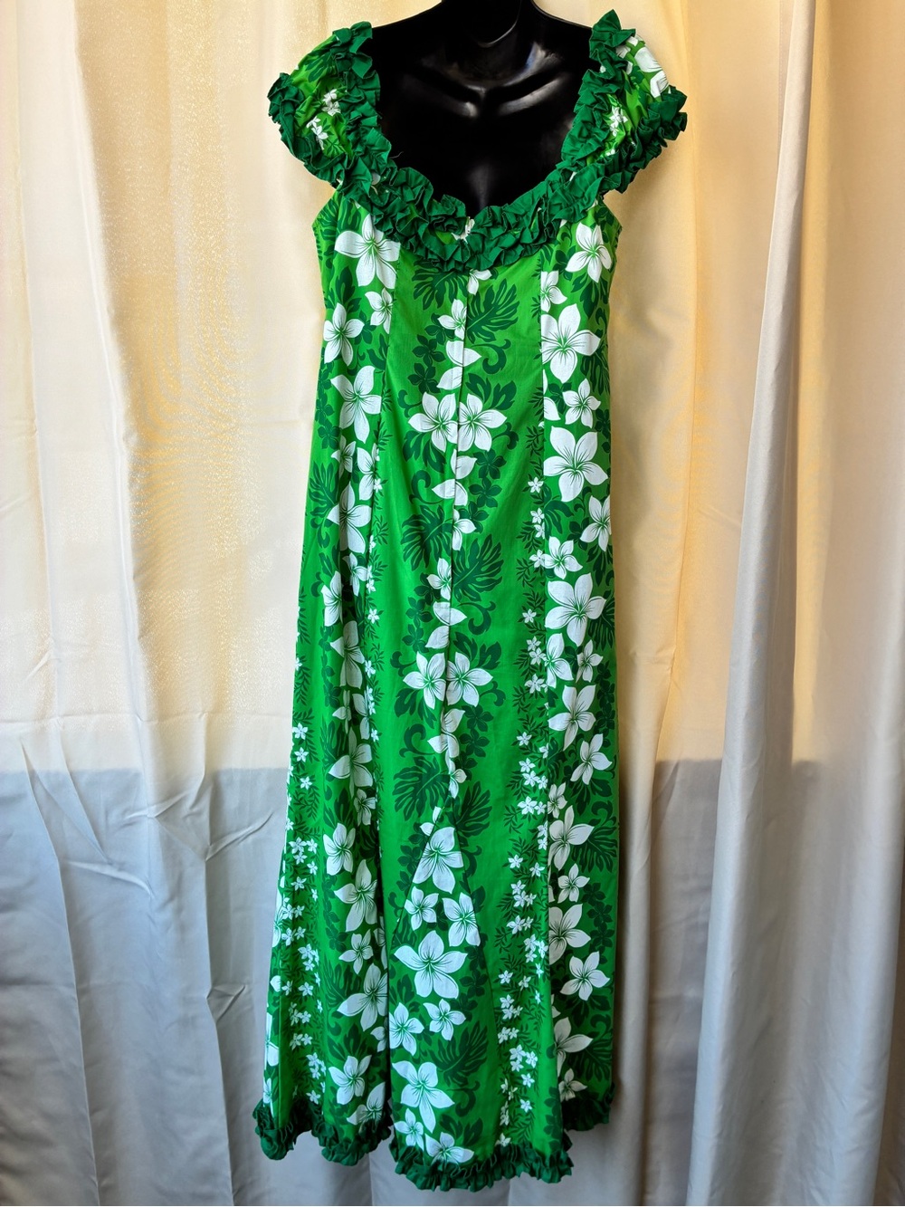 Vintage XL Royal Creations Hawaiian Ruffles Made in Hawaii Muumuu Dress - Picture 5 of 11